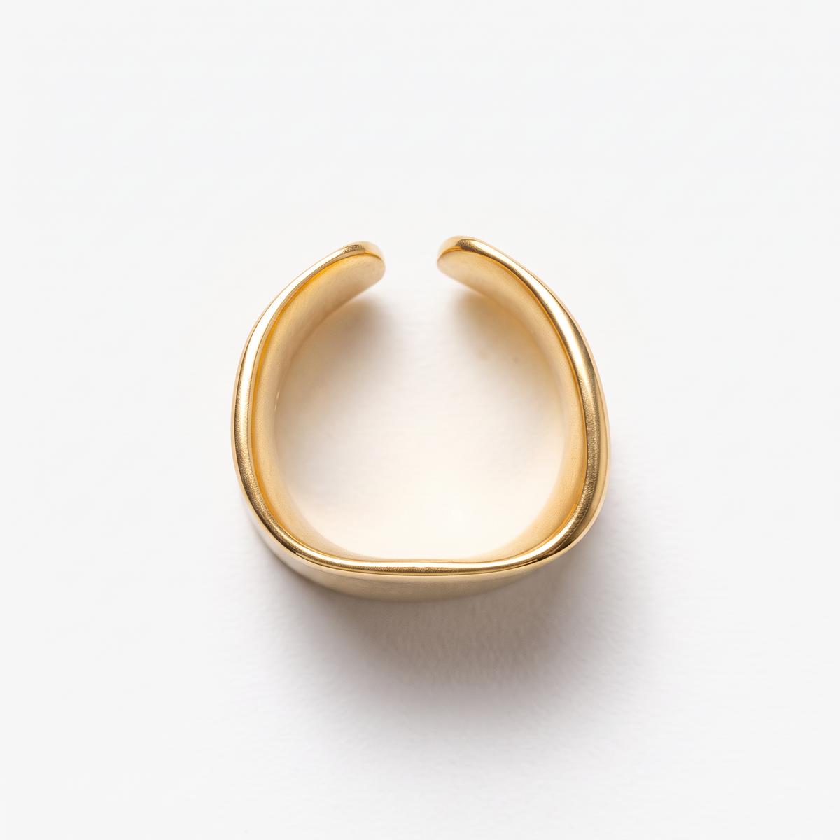 Sculpted Flow Gold-Plated Statement Ring – 925 Sterling Silver