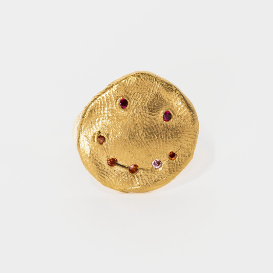 Oversized Sculptural Face Ring