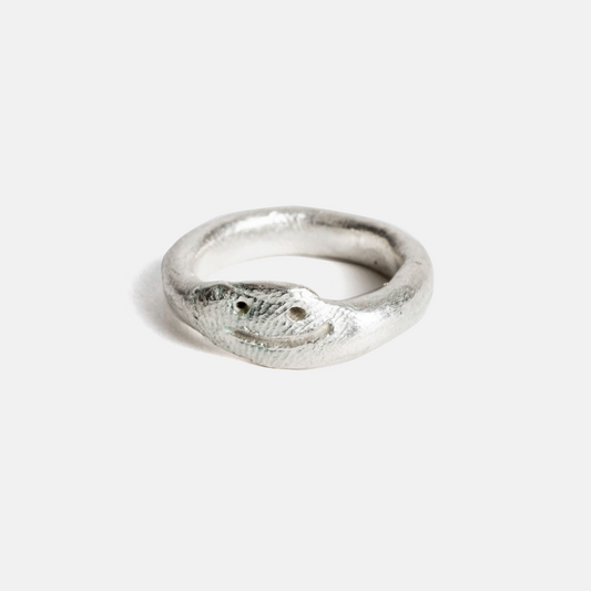 Silver Sculptural Statement Ring
