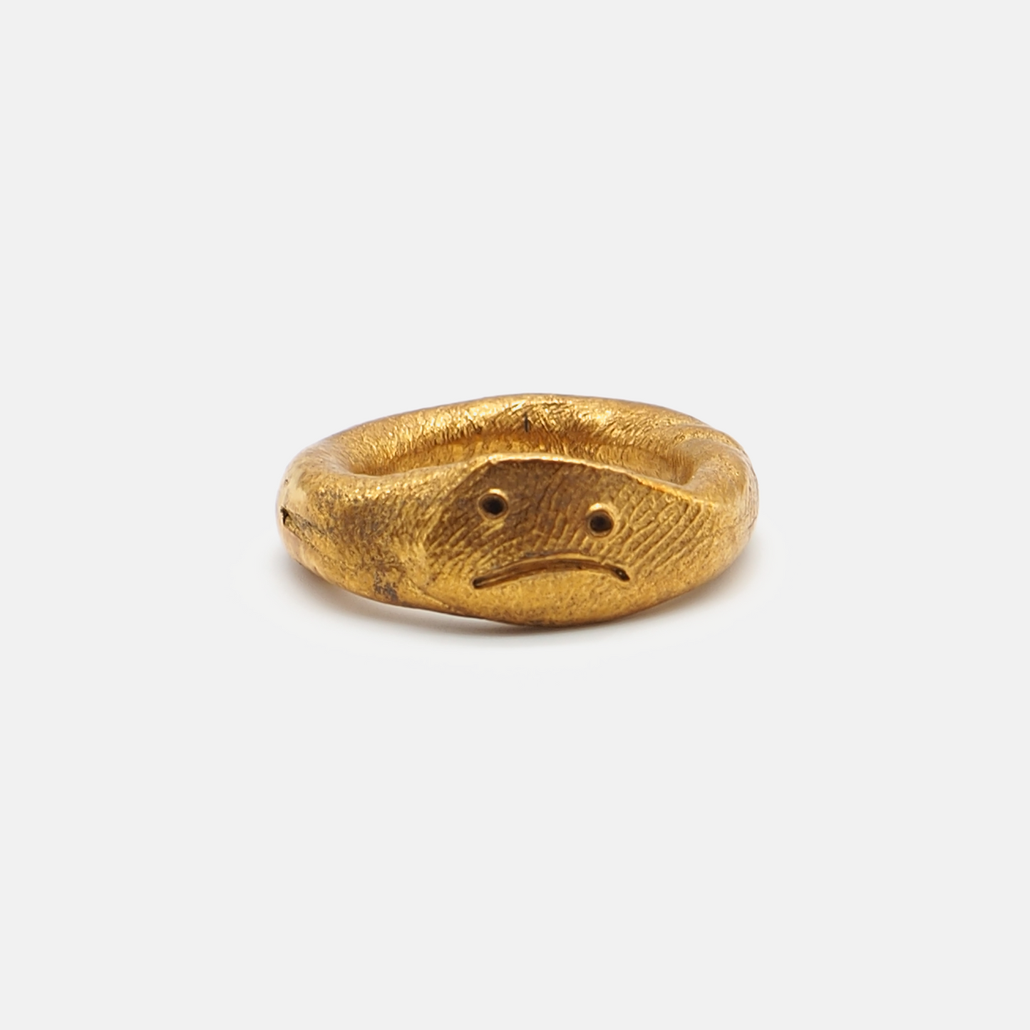 Handcrafted Sculptural Face Ring - Gold or Pink
