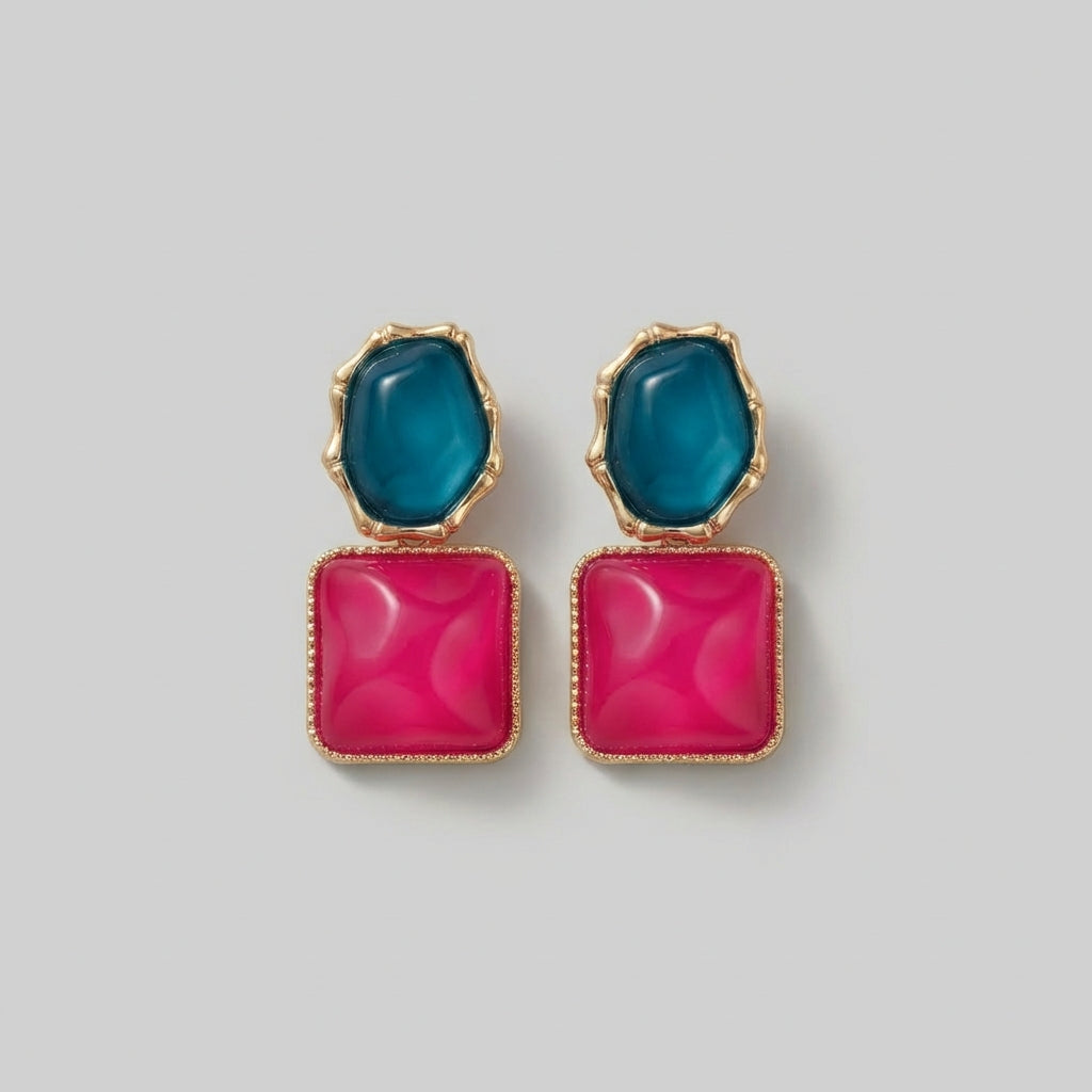 Sol De Janeiro Vibe Drop Earrings Fuchsia